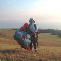 Blue Skies Paragliding Tandem Passenger Photo