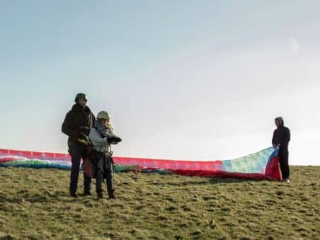 Blue Skies Paragliding Tandem Passenger Photo